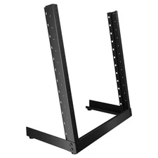 NavePoint 12U 2-Post Open Frame Desk Rack Threaded