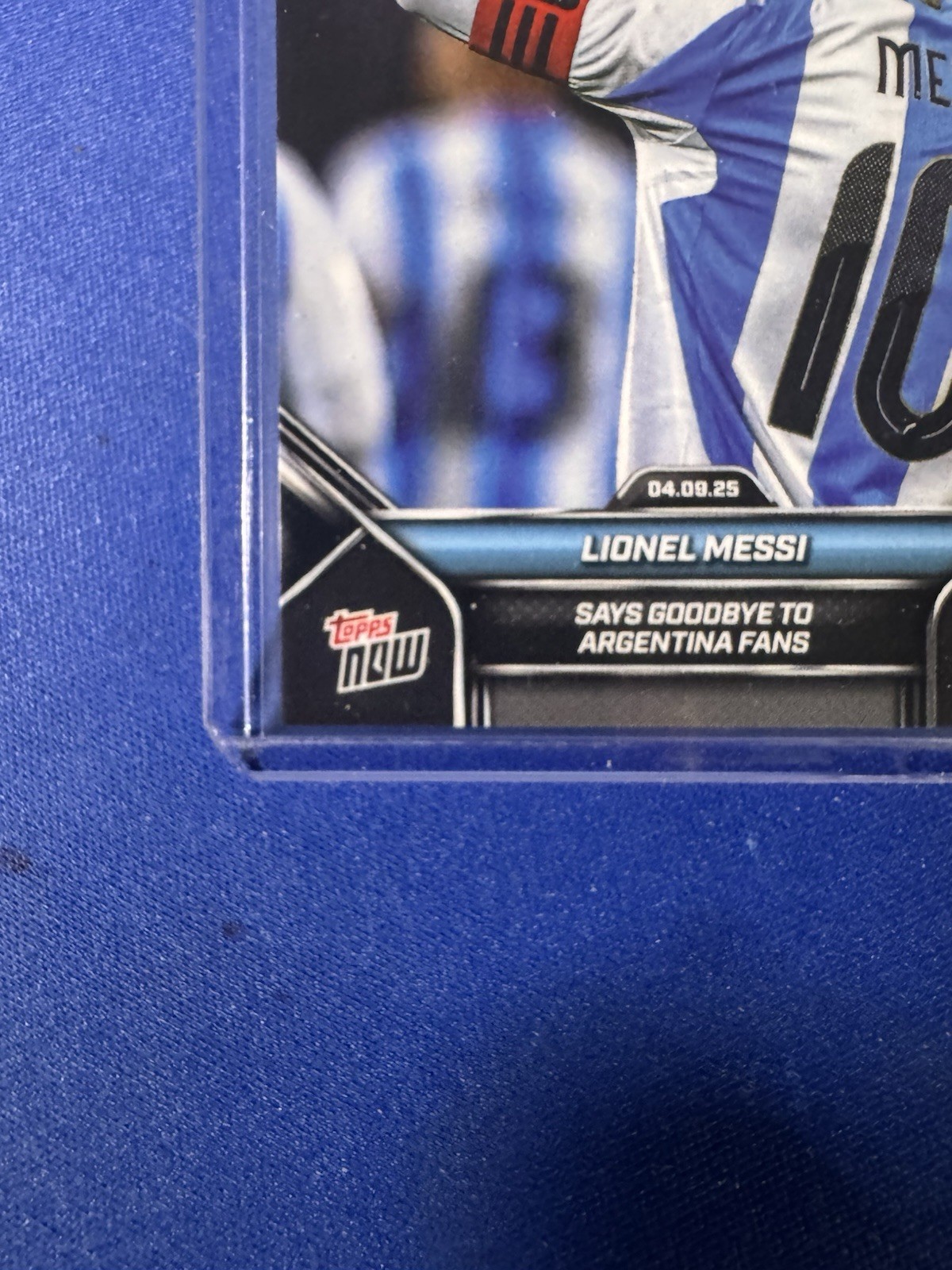2025 Topps Now Lionel Messi Says Goodbye To Argentina Fans Ships Today view 3