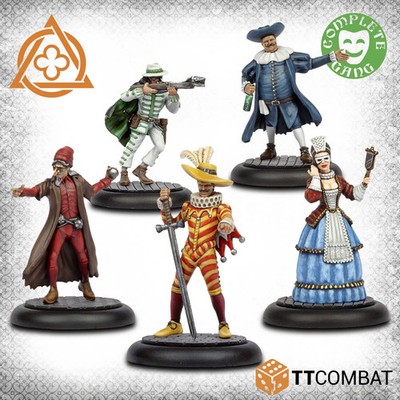 Carnevale Gifted Commedia dellArte Starter Gang 5 Resin Minis TTCombat NEW