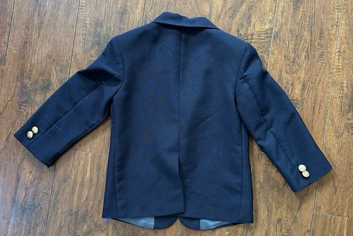 Dillards Boys Sz 4 Navy Blue Class Club Wool Blend Blazer Sports Coat USA - Picture 2 of 8