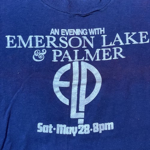 Vintage 70s Emerson Lake Palmer Shirt Size Large ELP Band Tour Rock Cincinnati - Picture 6 of 12