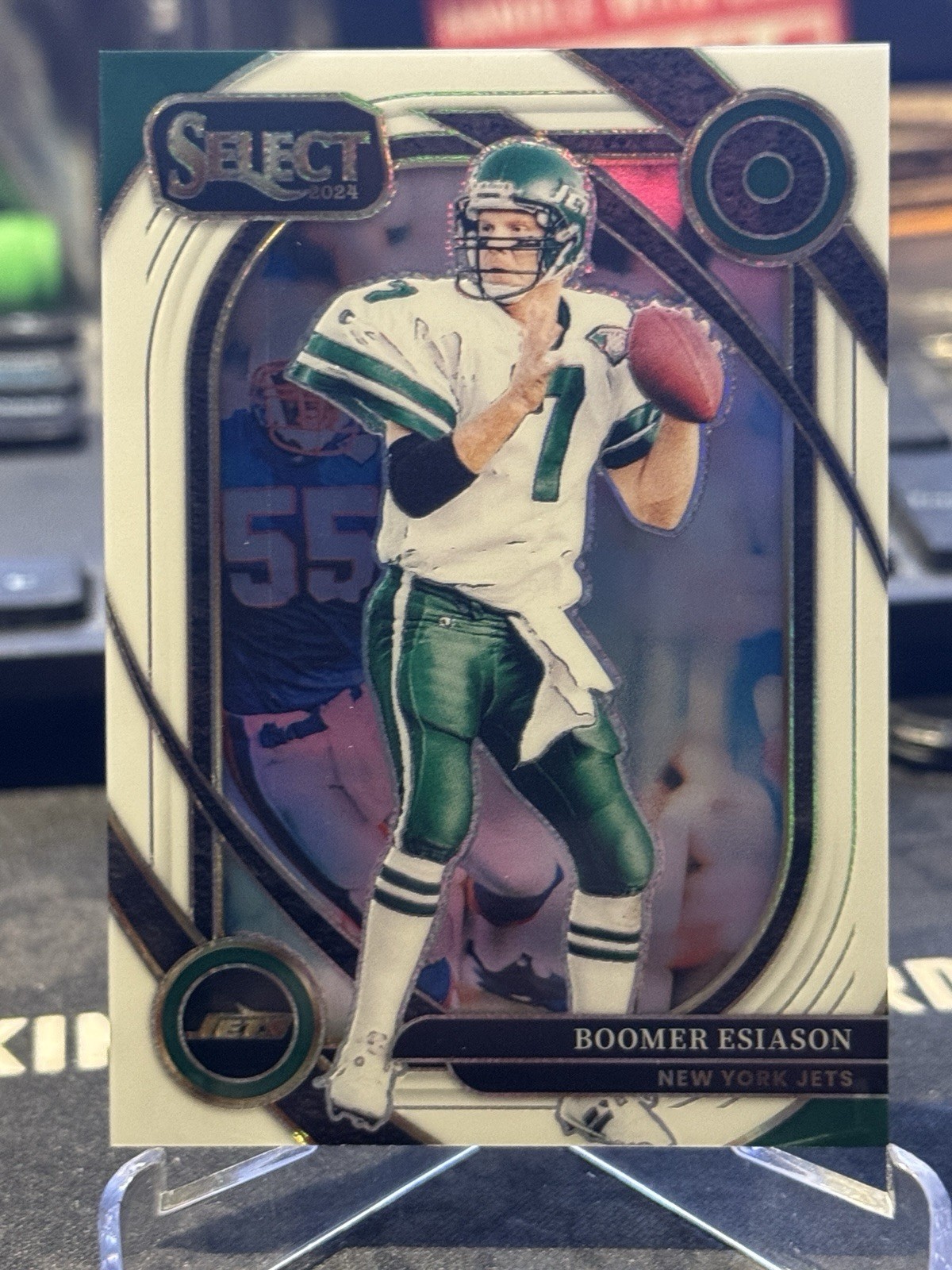 2024 Panini Select Football White Prizm /35 Club Level Boomer Esiason #209