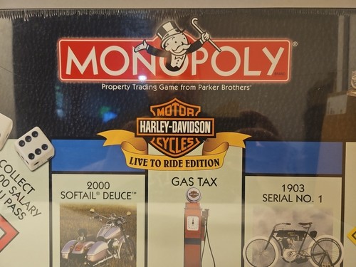 Vintage Monopoly Harley-Davidson Live to Ride Edition 2000 Board Game Hasbro New - Picture 2 of 10