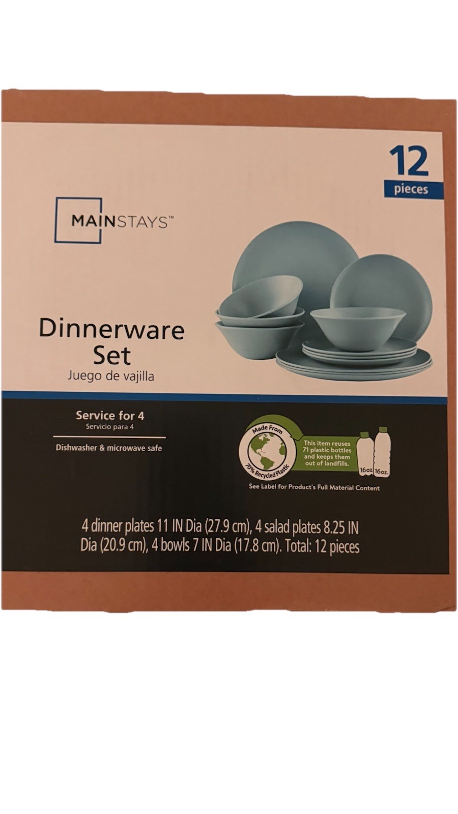 Service For 4 Bpa-free Dishwasher & Microwave