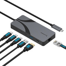 USB4 Hub, Travel Dock Hub with 2 USB-C Ports, 1 USB-A Port, HDMI 2.1, 2.5Gbe and