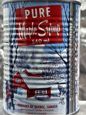 Quebec Maple Syrup 540ml 1 Can Of Certified Organic Amber roast