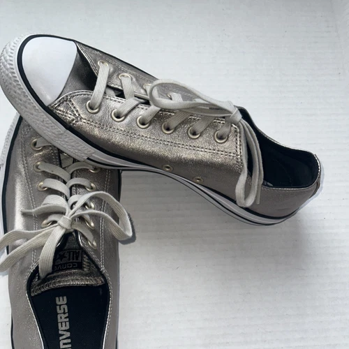 Converse All Star Shoes G Metallic Lace Up Round Cap Women's Size 9 Men's 7
