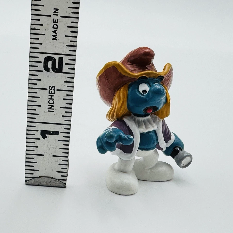 VTG 1984 Smurf Schleich Peyo Christopher Columbus Historic PVC Figure - Image 2 of 4