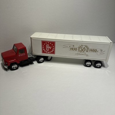 Vintage ERTL CW Transport 50th Anniversary Pressed Steel Semi Tractor Trailer 