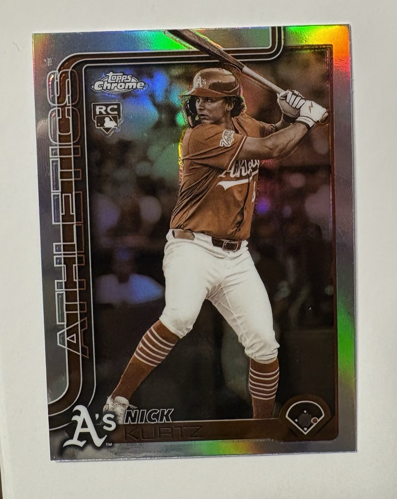 2025 Topps Chrome Update Series - Nick Kurtz #USC178 Sepia Refractor (RC)