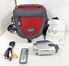 Sony Handycam DCR-SR200 4MP 80X Digital Zoom Camcorder Silver Tested Working