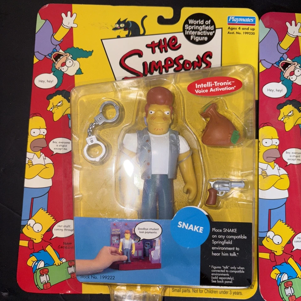 Figura de acción SNAKE Prof Fink Simpsons 199220 Springfield Serie 6 NUEVO Talk  Foto 2 de 4