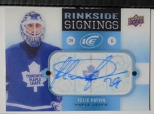 2014-15 Upper Deck Ice Rinkside Signings Felix Potvin #RS-FP Auto HOF SSP