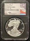 2020-W $1 SILVER AMERICAN EAGLE NGC PF70 FDOI signed John M. Mercanti : 07017