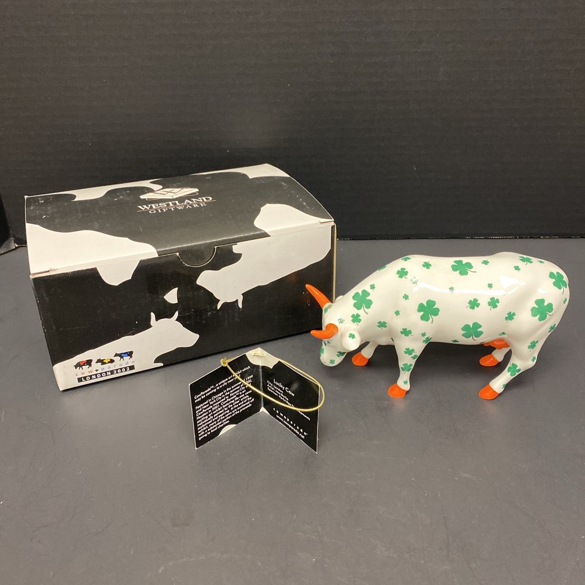 Cow Parade Figurine Lucky Cow 7319 with Tag & Box 2002