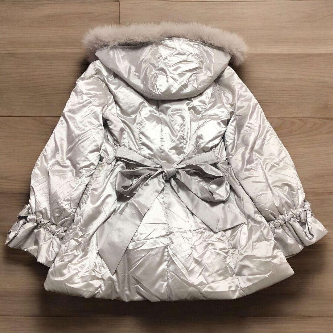 Courrèges Silver Down Jacket Shadow Fox Belt M - image 2