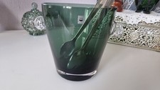 GRAL Glas Eiseimer Eiswürfeleimer mit Eiswürfelzange Altosil de Luxe MCM 1950er
