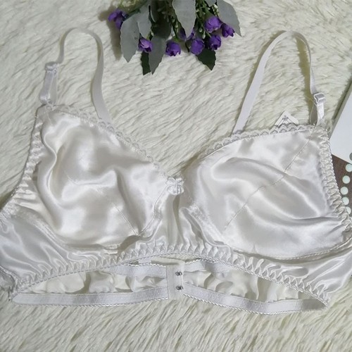 Sleep In Style With This Womens Silk Satin Thin Bra Available In Sizes - Picture 2 of 12