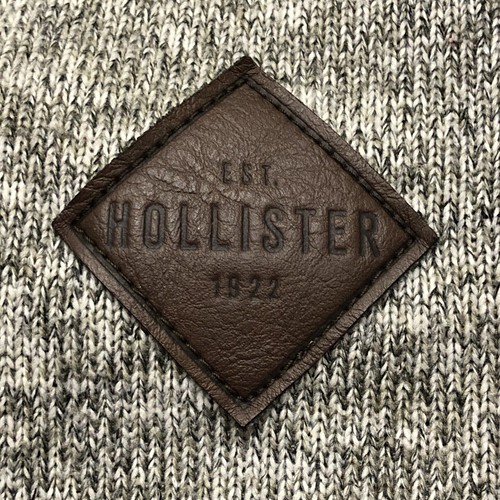 Hollister Sherpa Hoodie Womens Small Gray Full Zip Long Sleeve Lined Logo Pocket - Picture 11 of 12
