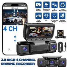 4 Kanal 360� Panorama Dashcam Nachtsicht Autokamera 1080P Nachtsicht Parkmonitor