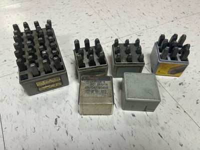 C.H. Hanson Steel Stamp Sets Letters Numbers Dot Design Punch Lot USA