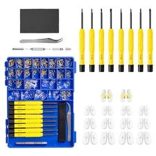 Magnetic Eyeglass Repair kit with Gold Screw, Upgraded All-in-One Eye Glass 