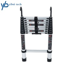 8.5/10.5/12.5/14.5 FT Telescoping Ladder With Hooks Extension Folding Ladders