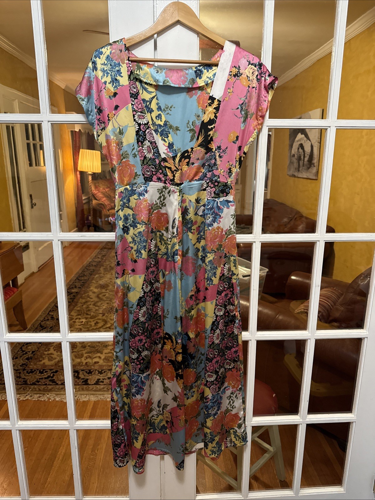 ASOS 8 Patchwork Printed Jumpsuit Multicoloured S… - image 5