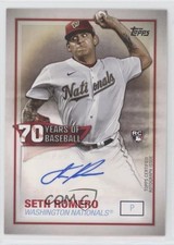 2021 Topps 70 Years of Baseball Auto Seth Romero #70YA-SR Auto 01l2