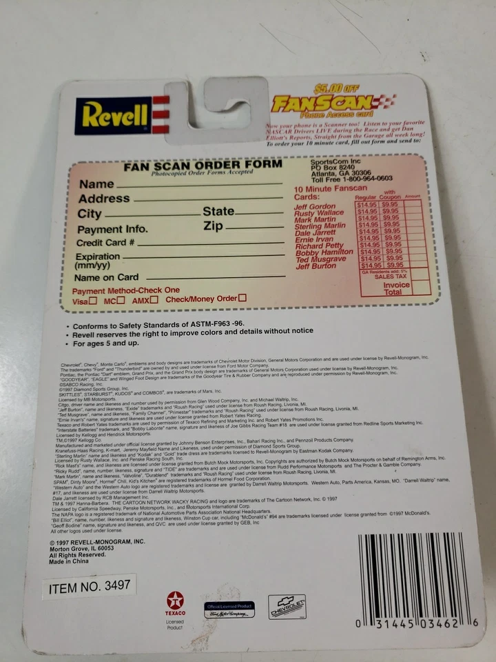 3 Revell Cartoon Network Scooby Doo,Flintstones,Tom & Jerry #29 Nascar Cars New - Image 4 of 4