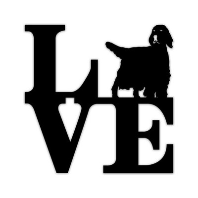 Love English Setter Vinyl Sticker Die Cut Weatherproof UV Protected