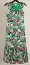 J. Crew Dress Women’s 2 Pink Green Floral Shift Sleeveless Lined Floral Pockets