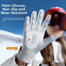 Touchscreen Gloves Windproof Fabric Heat Retention Silicone Grip Patterns