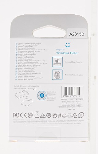 Kensington VeriMark IT - USB Fingerprint Reader / Fingerprint Scanner for Window - 第 6/10 張圖片