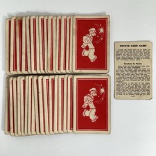 1934 Whitman Publishing Popeye Playing Card Game 35 Cards  Directions Vintage