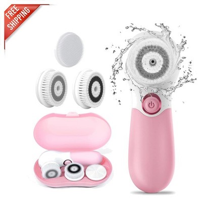 Luxury Spin Brush Face Cleanser   3 Brush Heads for Deep Cleansing & Exfoliation