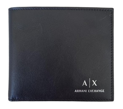 ARMANI EXCHANGE Men's Black Faux Leather Book Wallet 958435 CC845 00020 Black