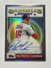2020 Topps Finest Flashbacks Base Autograph Refractor #FOA-PC Patrick Corbin /20
