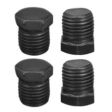 Outer Hex Head Socket Pipe Fitting Plug 1/4NPT Male Thread Carbon Steel 4Pcs