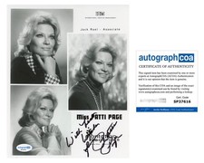 Patti Page "Tennessee Waltz" Singer AUTOGRAPH Signed 8x10 Photo B ACOA
