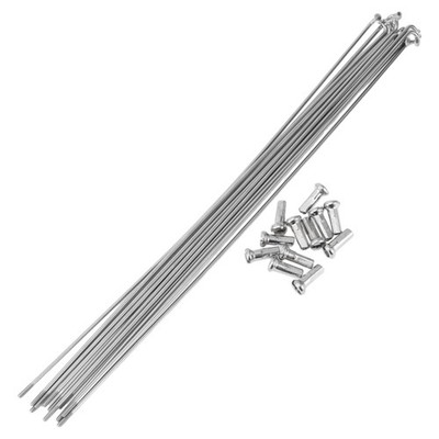 12er Set 14 Fahrradspeichen 263 mm aus Edelstahl 304 silberfarben