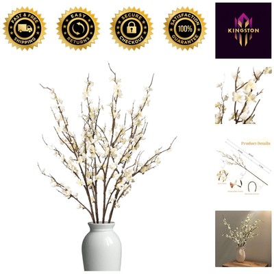 37  Tall Silk Cherry Blossom Branches - Perfect for Spring Decor - 4Pcs Set