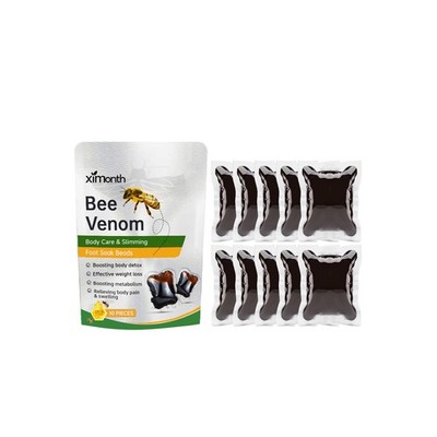 Detox Foot Soak Beads with Bee Venom & Ginger, Muscle Relax, Herbal Bath