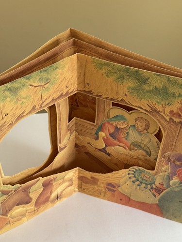 Vintage Christmas Advent Pop Up Calendar Hallmark Nativity First Noel - Picture 4 of 12