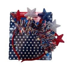 NEW Patriotic Fourth Of July Themed Light-Up Headband One Size For Adults-NEW