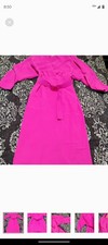 Tea & Cup Chic Fuchsia Midi Dress with Belt Size Small NWT