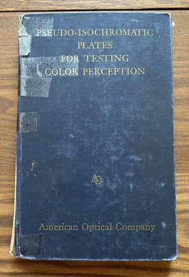 Pseudo Isochromatic Plates for Testing Color Perception Book 1940