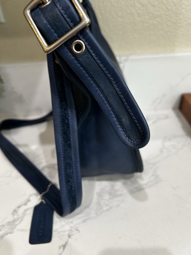 Coach Vintage 9950 LEDER Janice Legacy Schultertasche seltene Farbe wunderschön blau - Bild 3 von 13