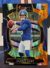 2025 Panini Select Football #93 Jaxson Dart Black & Orange Shock Rookie RC (BK)