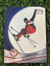2026 Topps Chrome Winter Olympics Devin Logan #143 Blue Refractor /150